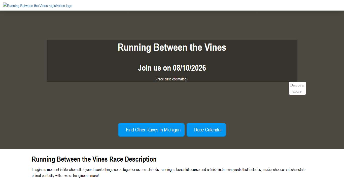 Running Between the Vines - 08/10/2026 - Race Information